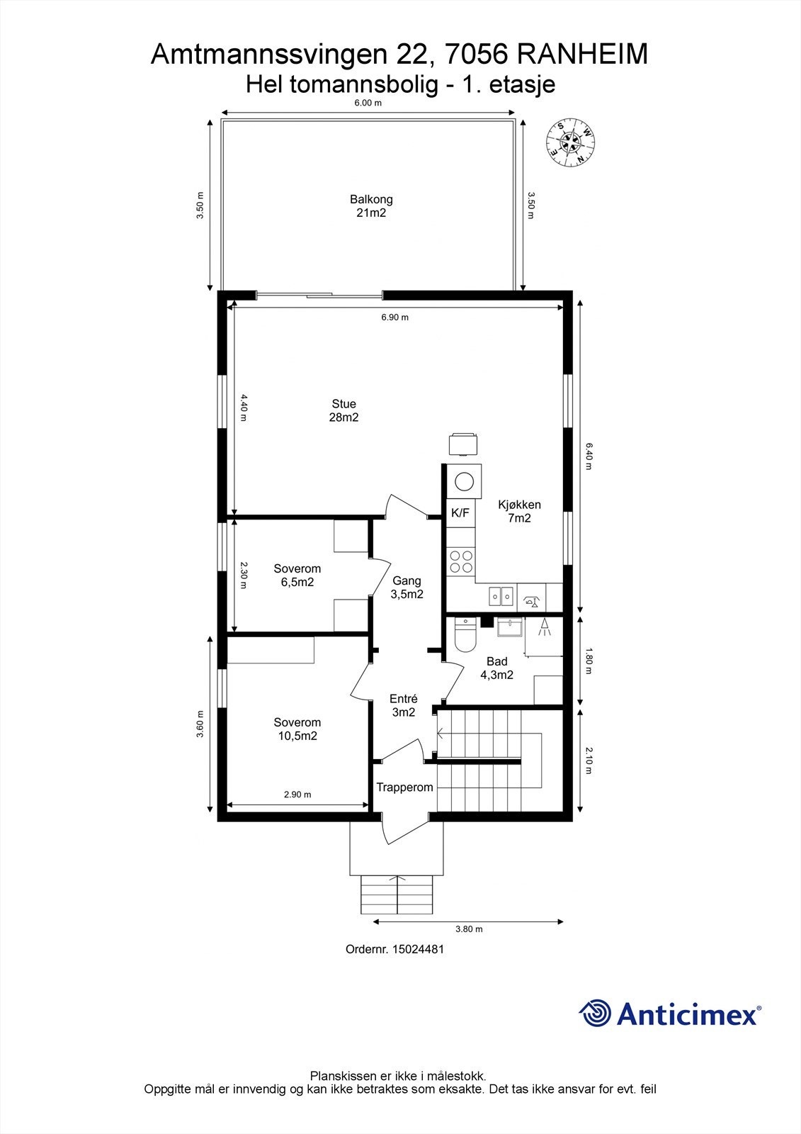 Plantegning første etasje Galleribilde