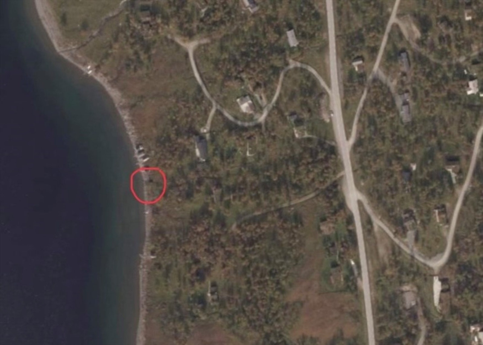 Plassering av naust. Galleribilde