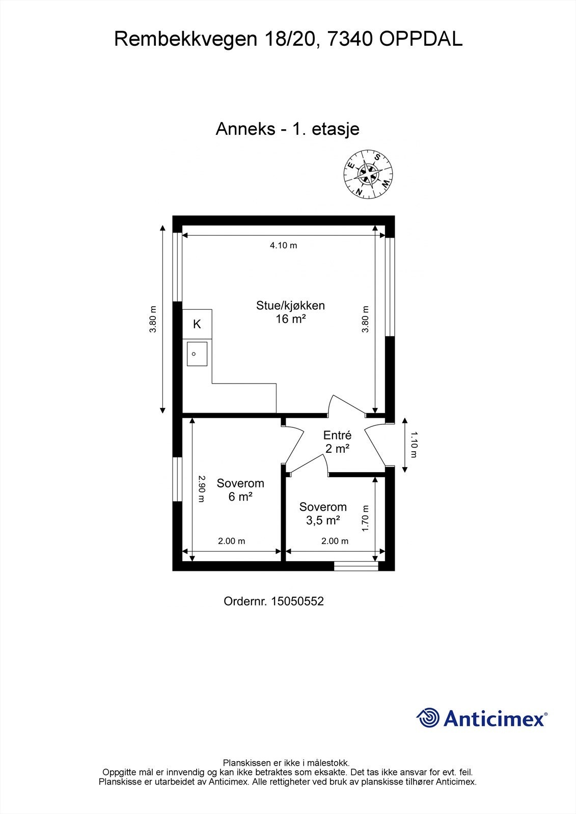 Planskisse Anneks - første etasje. Galleribilde