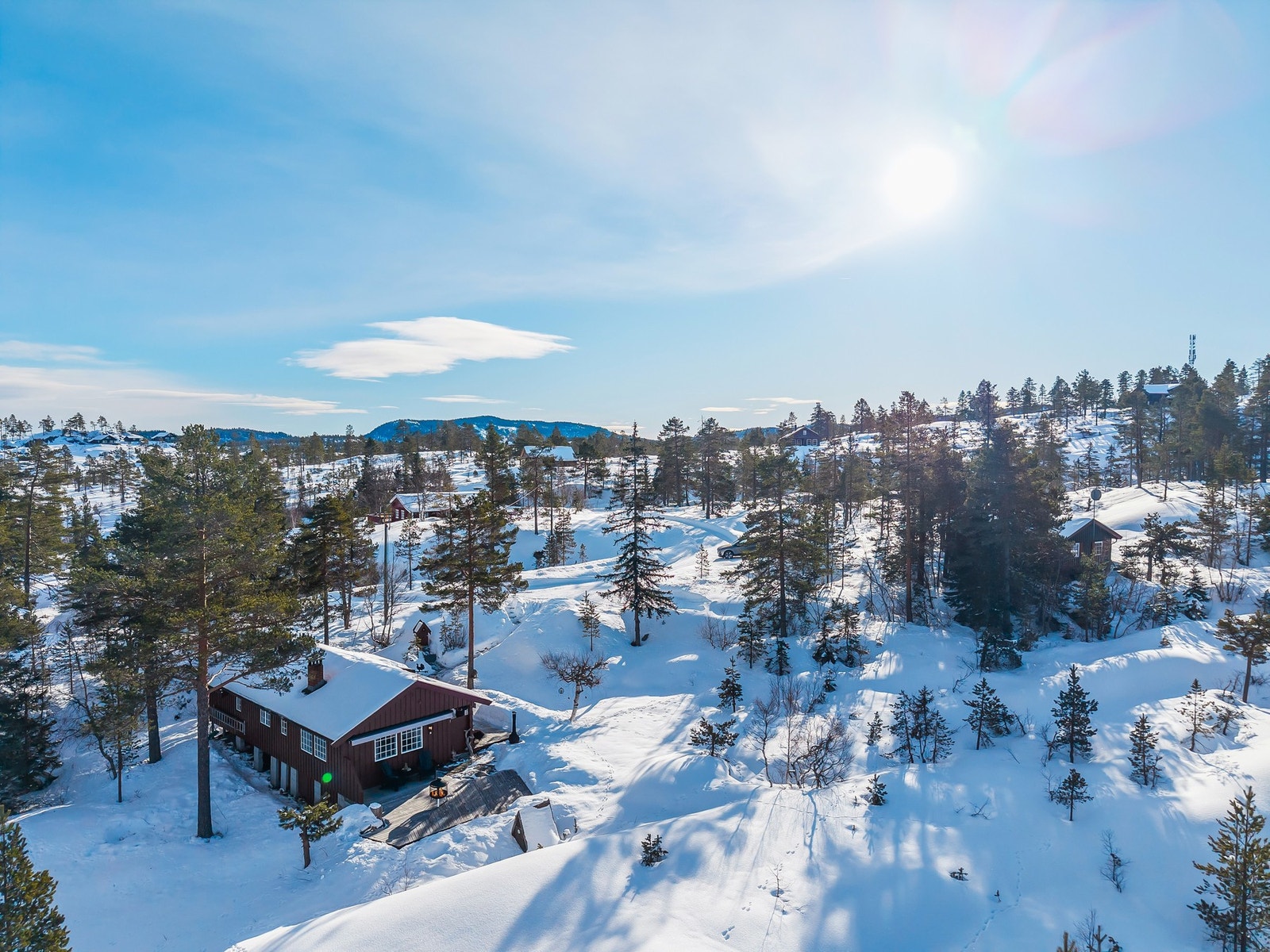 Idyllisk og innbydende hytte Galleribilde