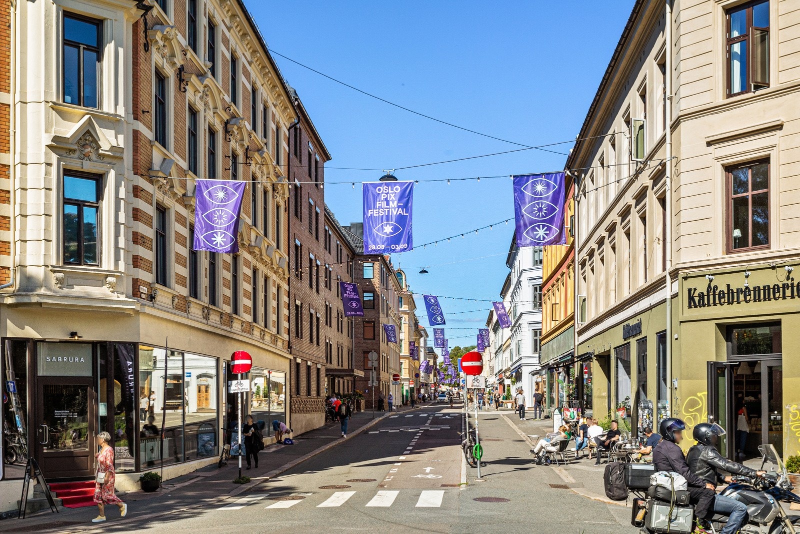 Grünerløkka er et spennende og urbant bo-område med et rikelig utvalg av serveringsteder. Her fra nederste del av Thorvald Meyers gate. Galleribilde