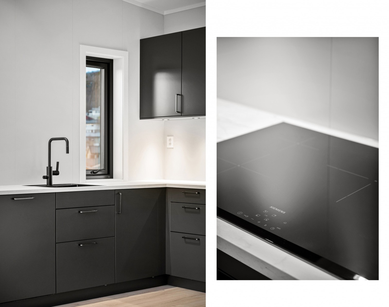 Integrerte hvitevarer på kjøkkenet Galleribilde