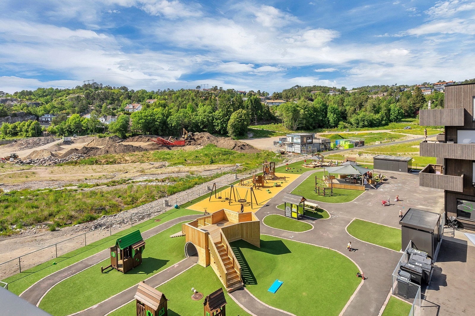 Bjørndalen er et nyere byggefelt som er under utvikling Galleribilde