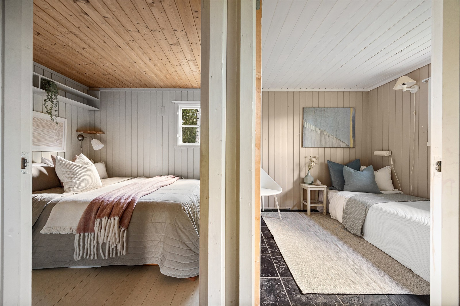 Soverommene ligger vegg i vegg Galleribilde