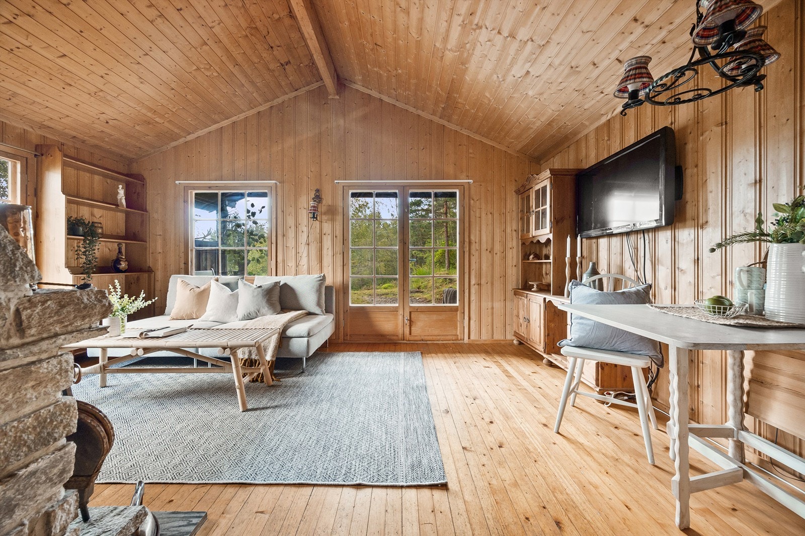 Stue med plass til spisebord Galleribilde