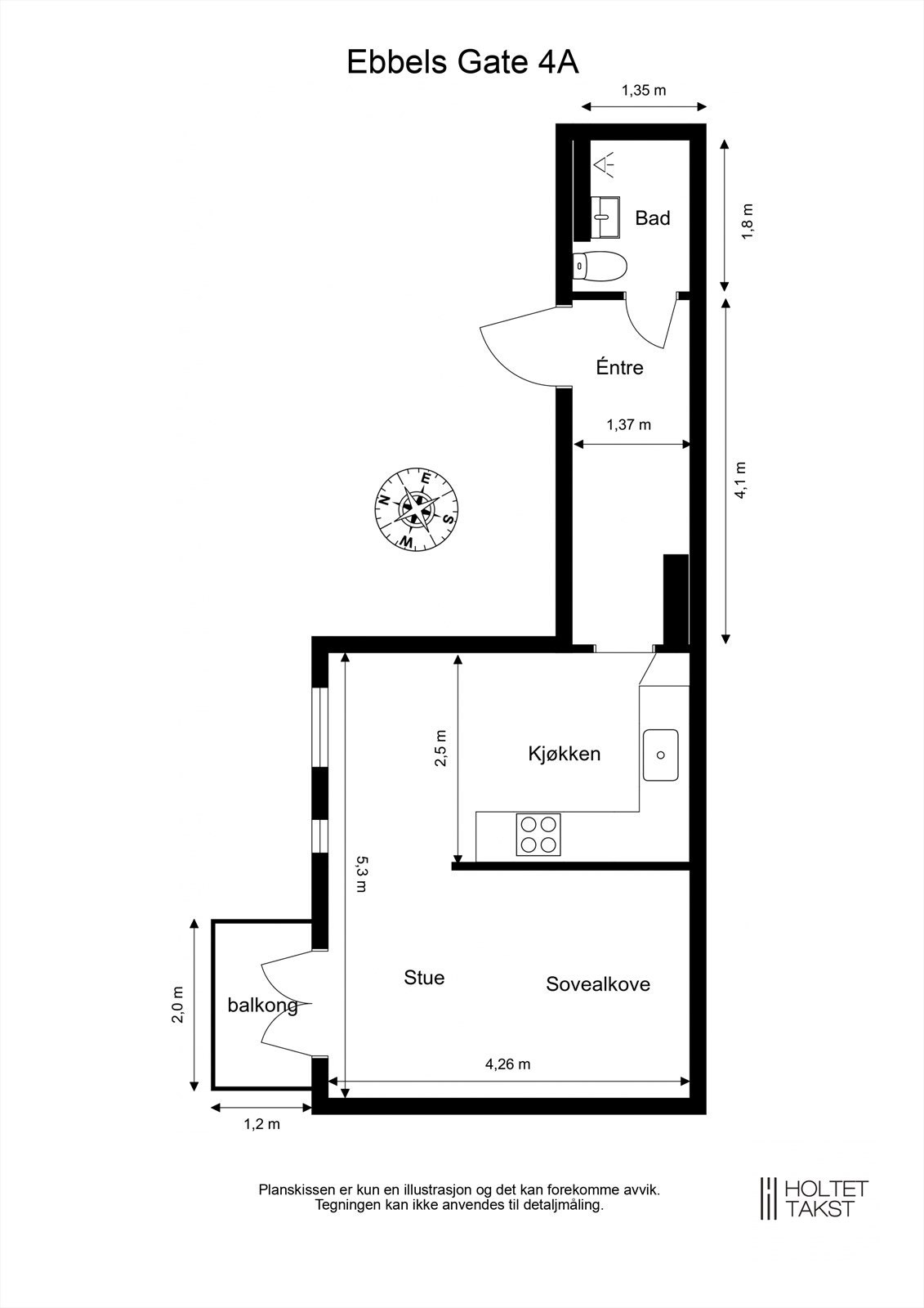 Ebbells gate 4A (alternativ plantegning kommer som siste bilde) Galleribilde