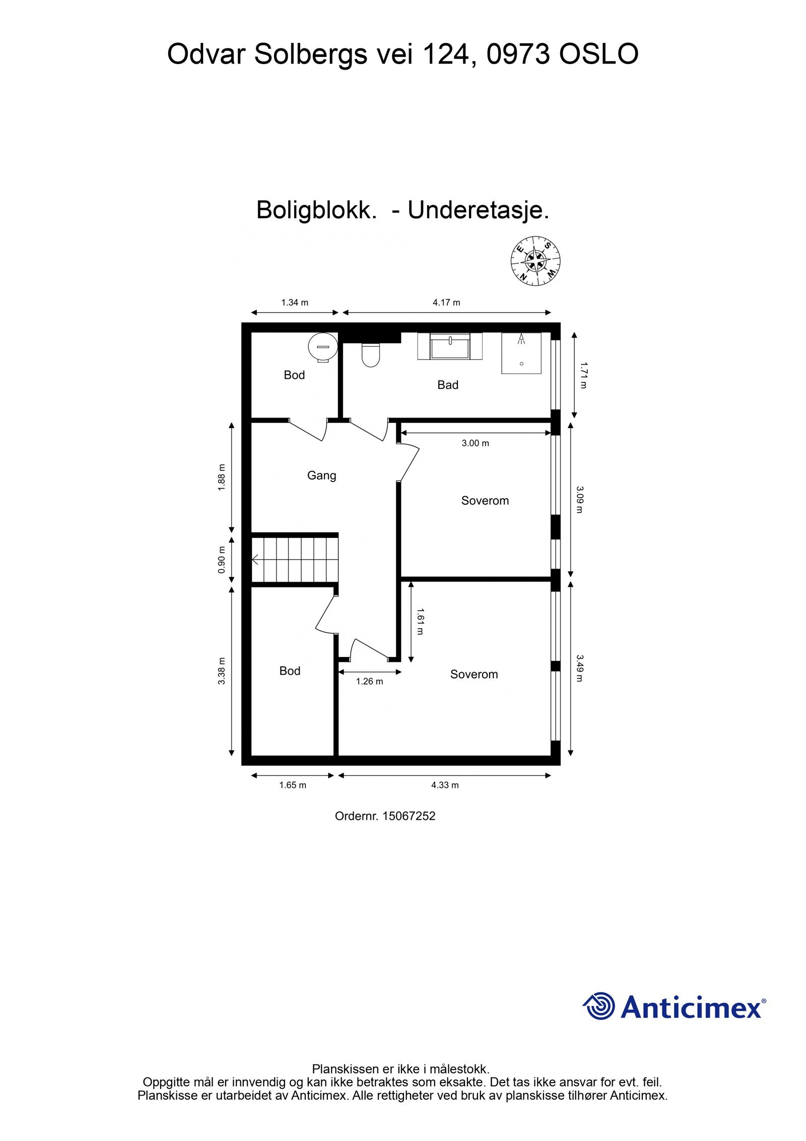 Plantegning - Underetasje Galleribilde