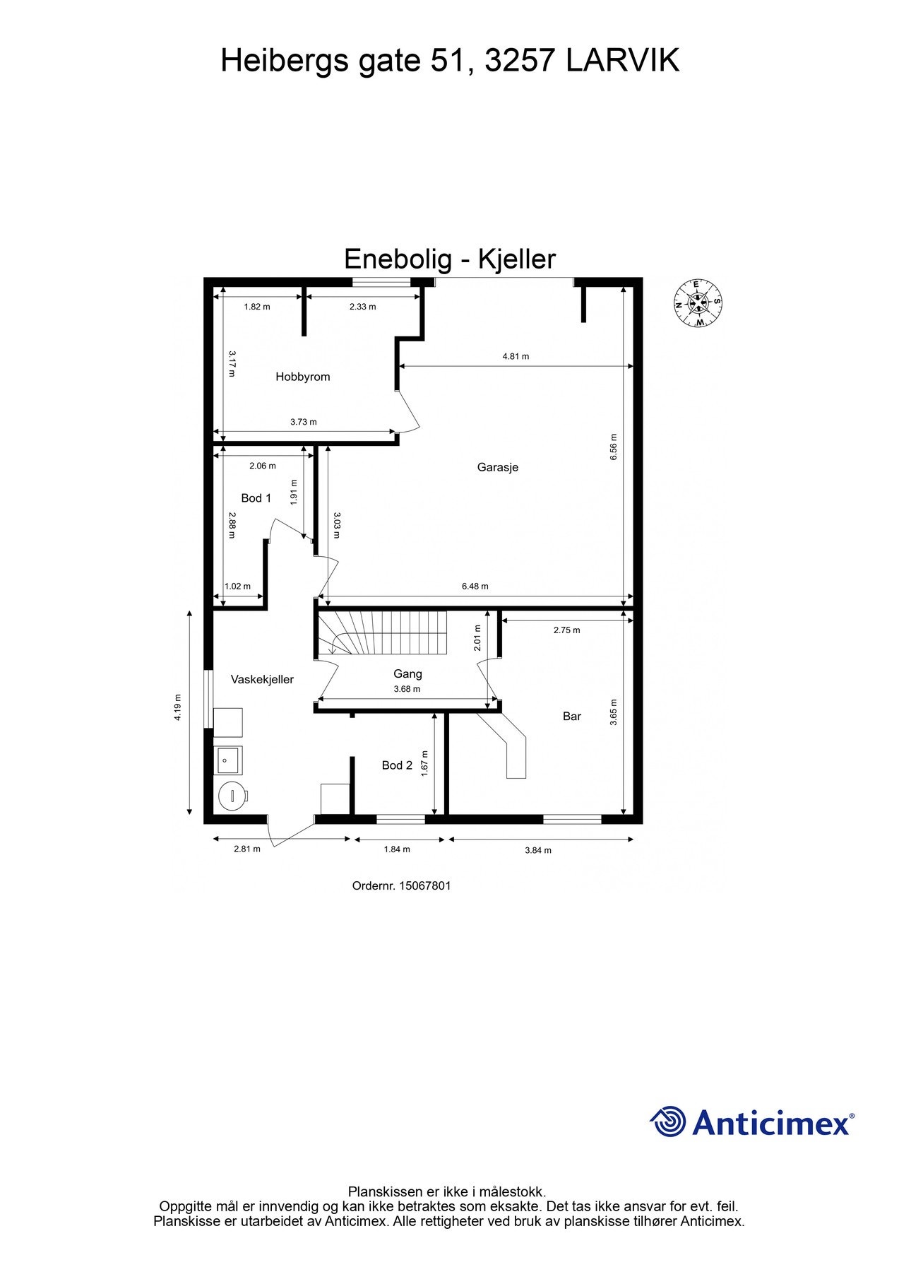 Plantegning underetasje. Galleribilde