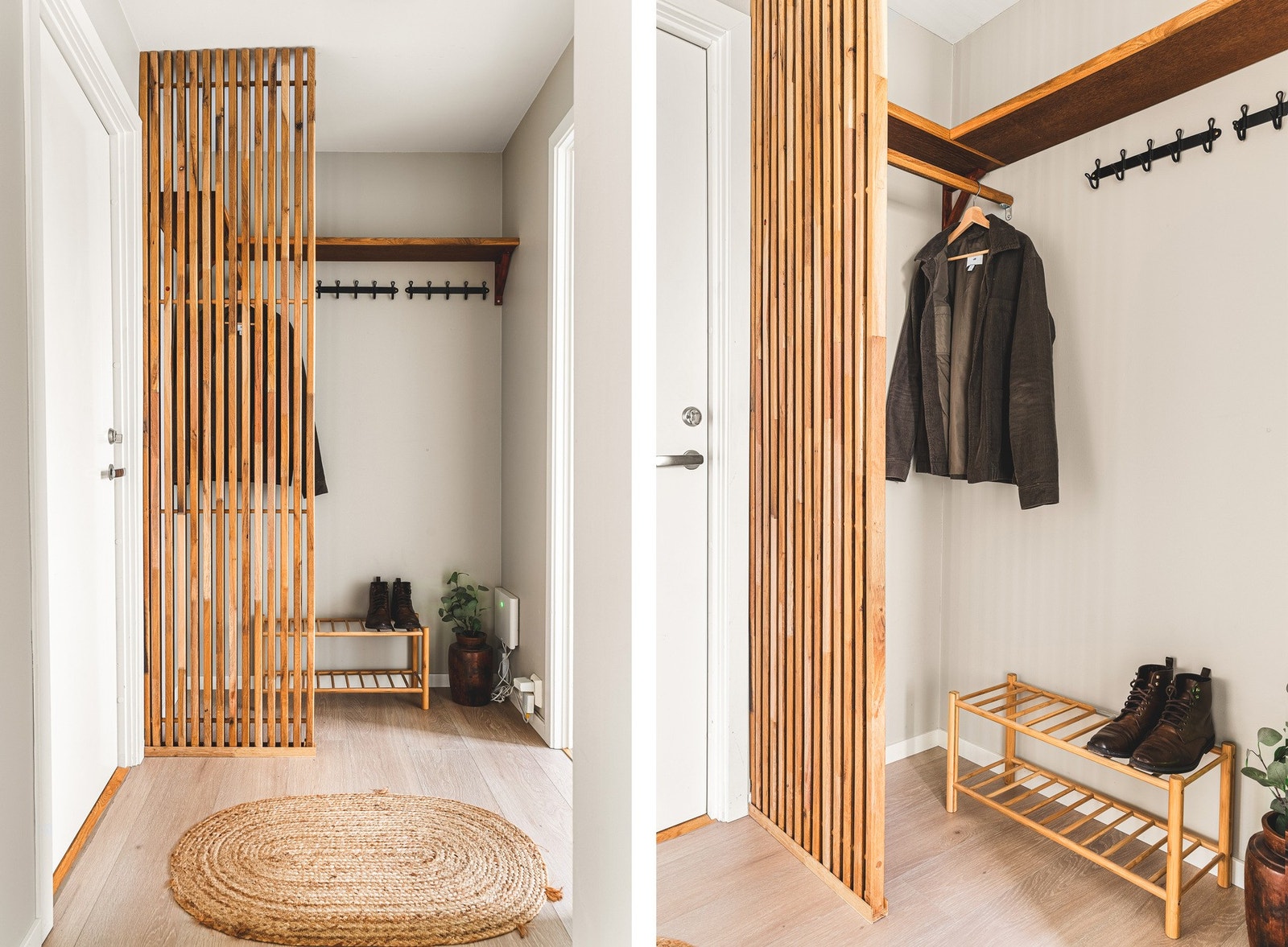 Entréen måles til 2,8 kvm og her er det plass til oppheng av sko og yttertøy. Galleribilde