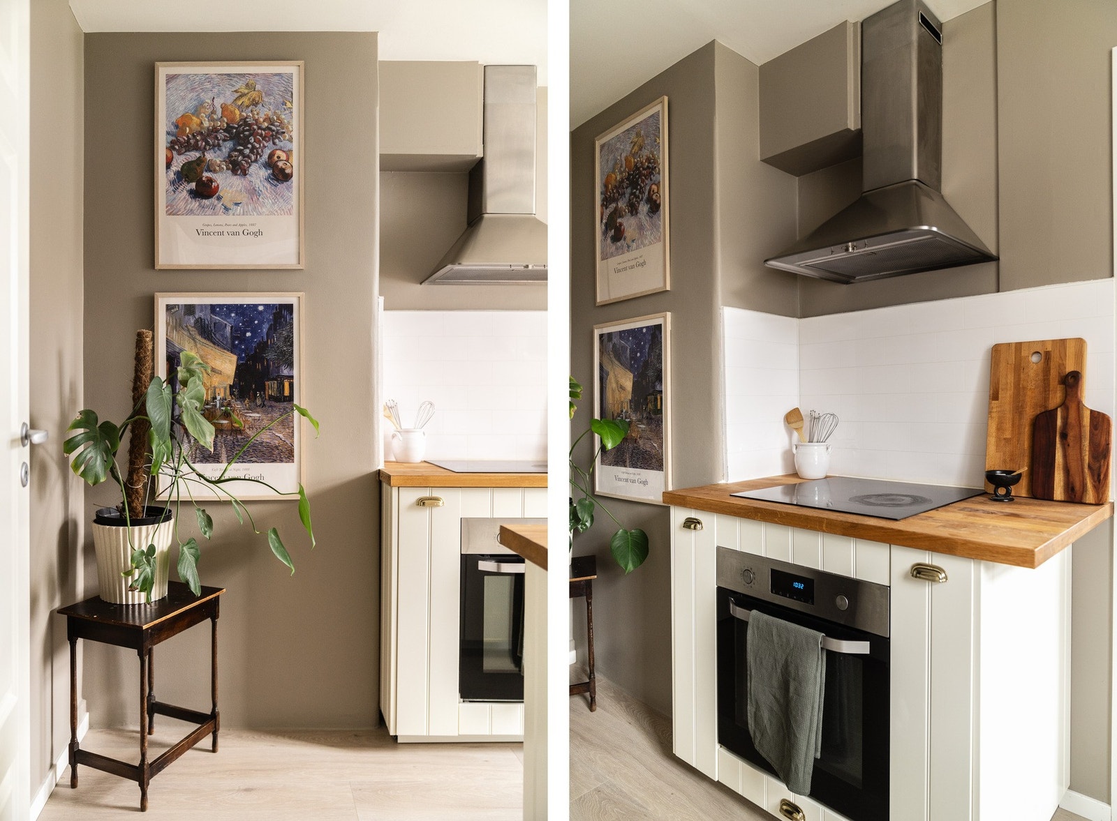 Integrerte hvitevarer på kjøkkenet er stekeovn, platetopp og oppvaskmaskin. Galleribilde