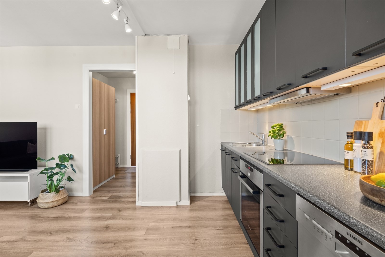 Kabel-tv og bredbånd er inkludert i felleskostnadene. Galleribilde