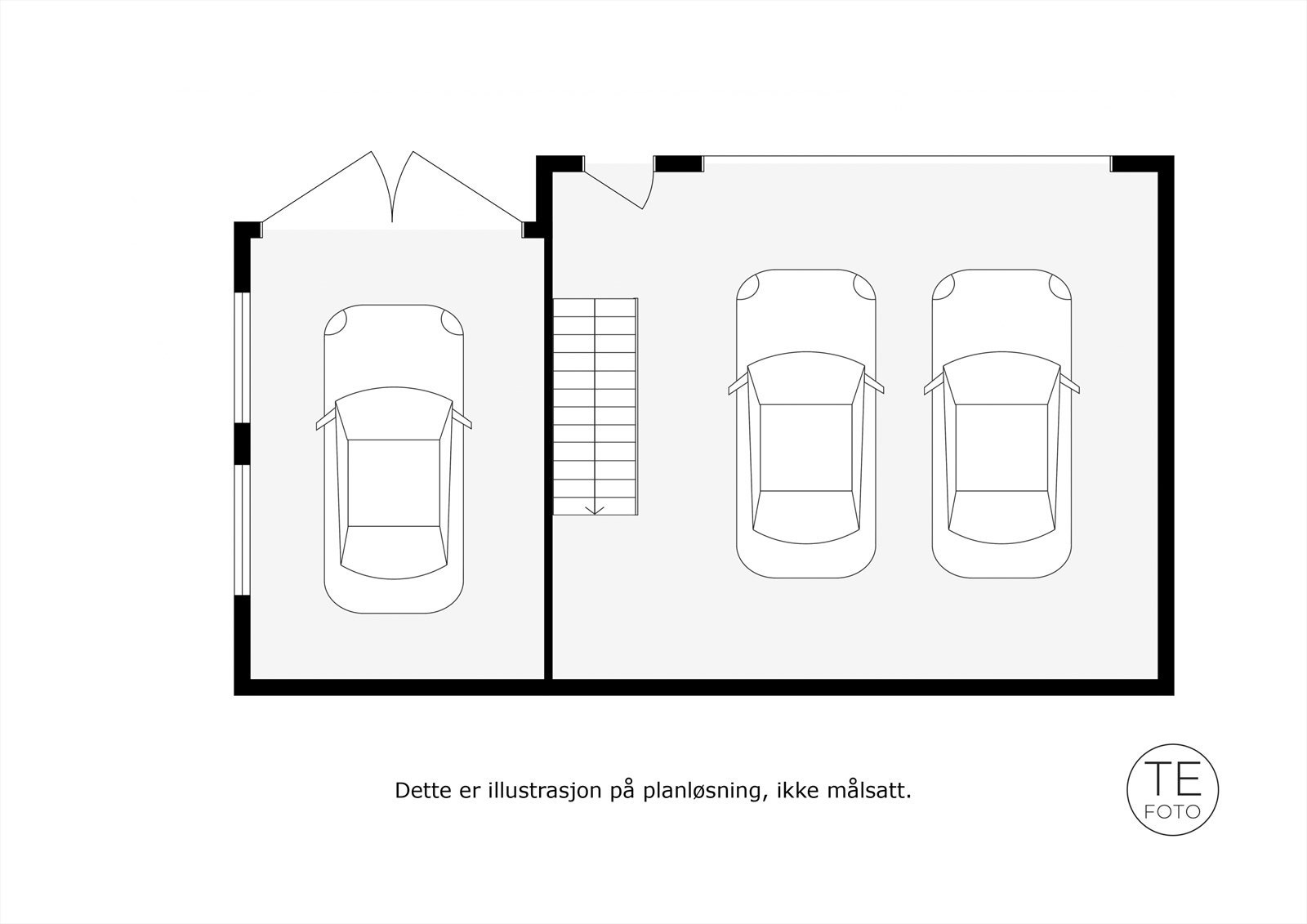 Plantegning garasje 1. etasje Galleribilde