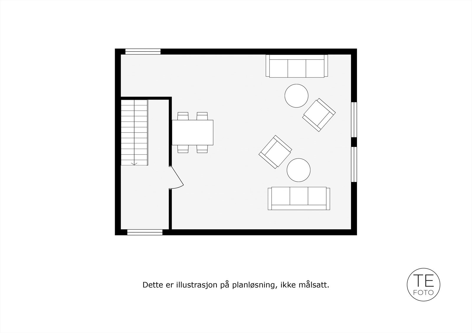 Plantegning garasje 2. etasje Galleribilde