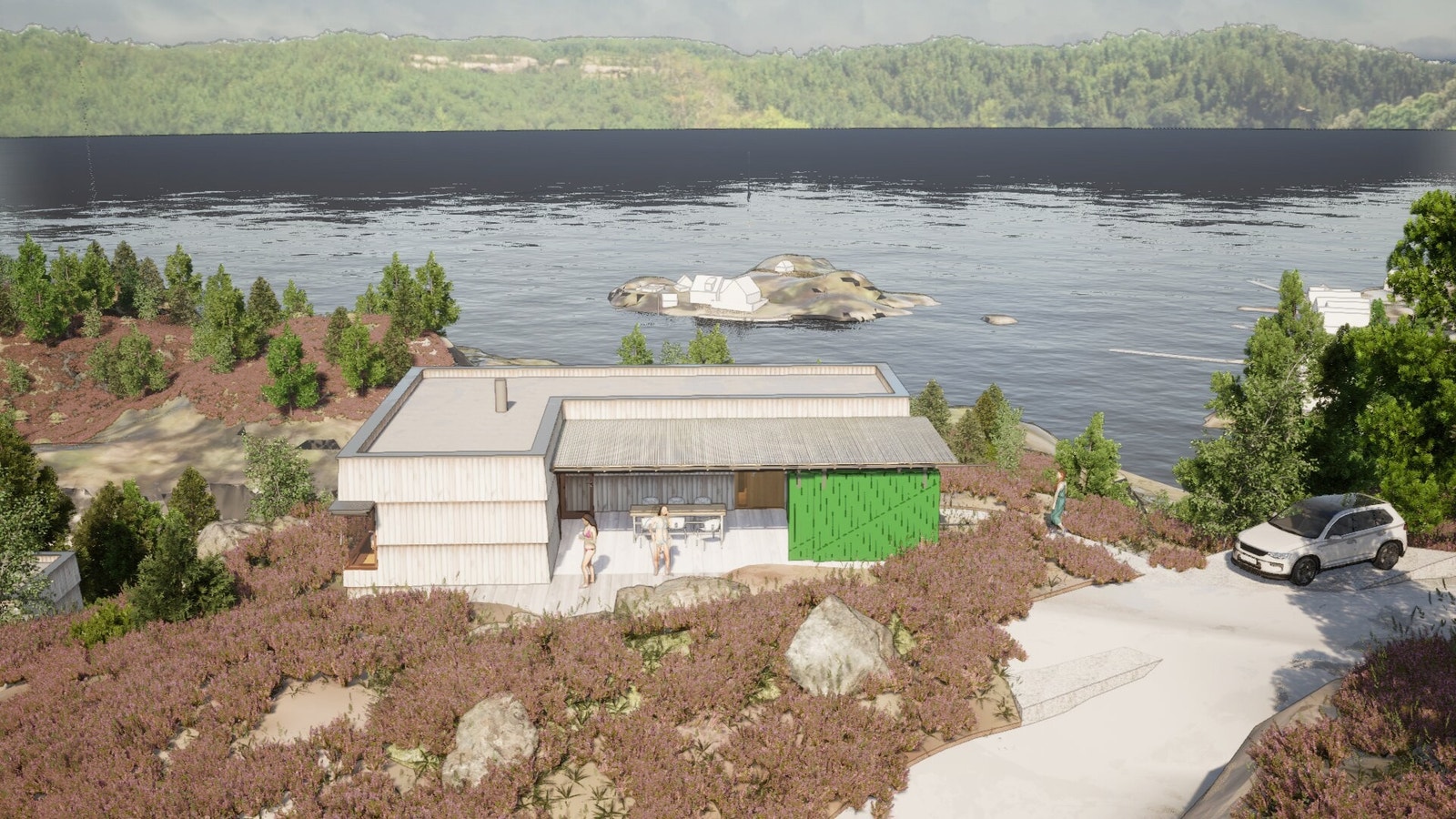 Hyttemodellen "Knaus" er eit hytteforslag teikna for denne tomta, og er utarbeida i samarbeid med JK Arkitektur. Galleribilde