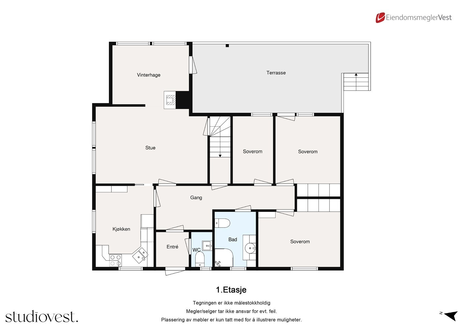 Planskisse: 1. etasje. Galleribilde