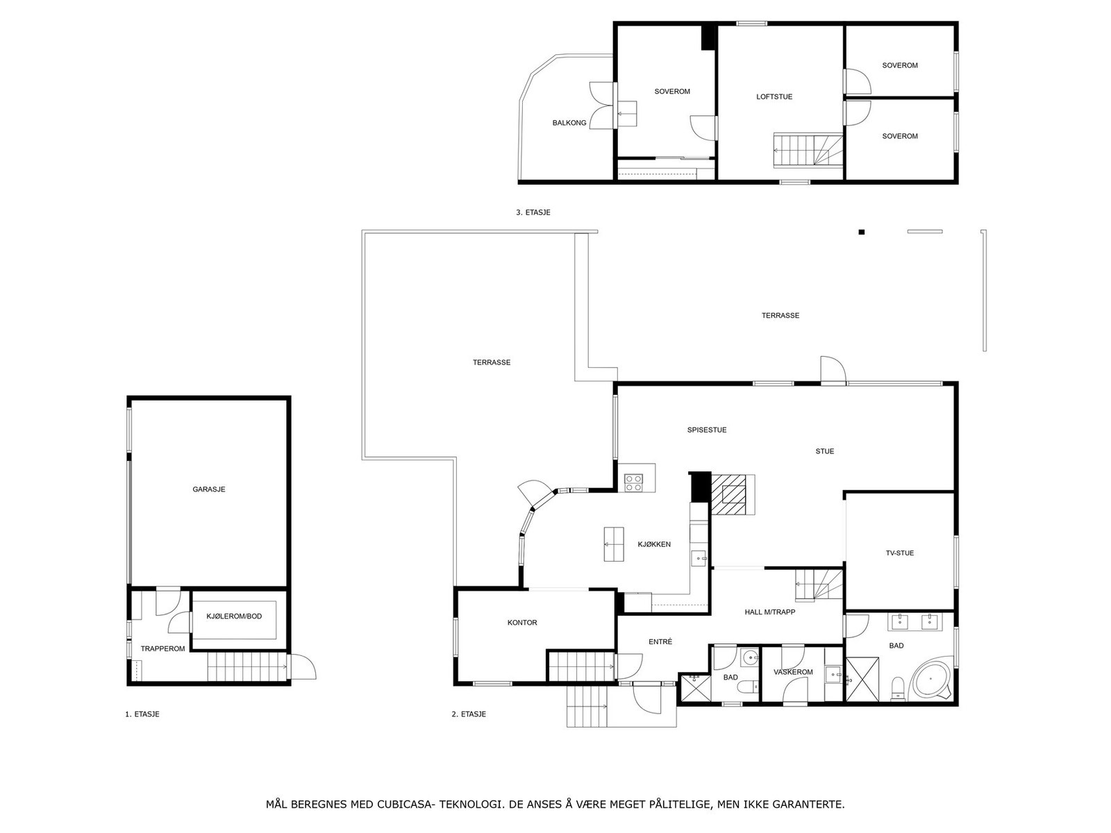 Plantegning alle plan Galleribilde