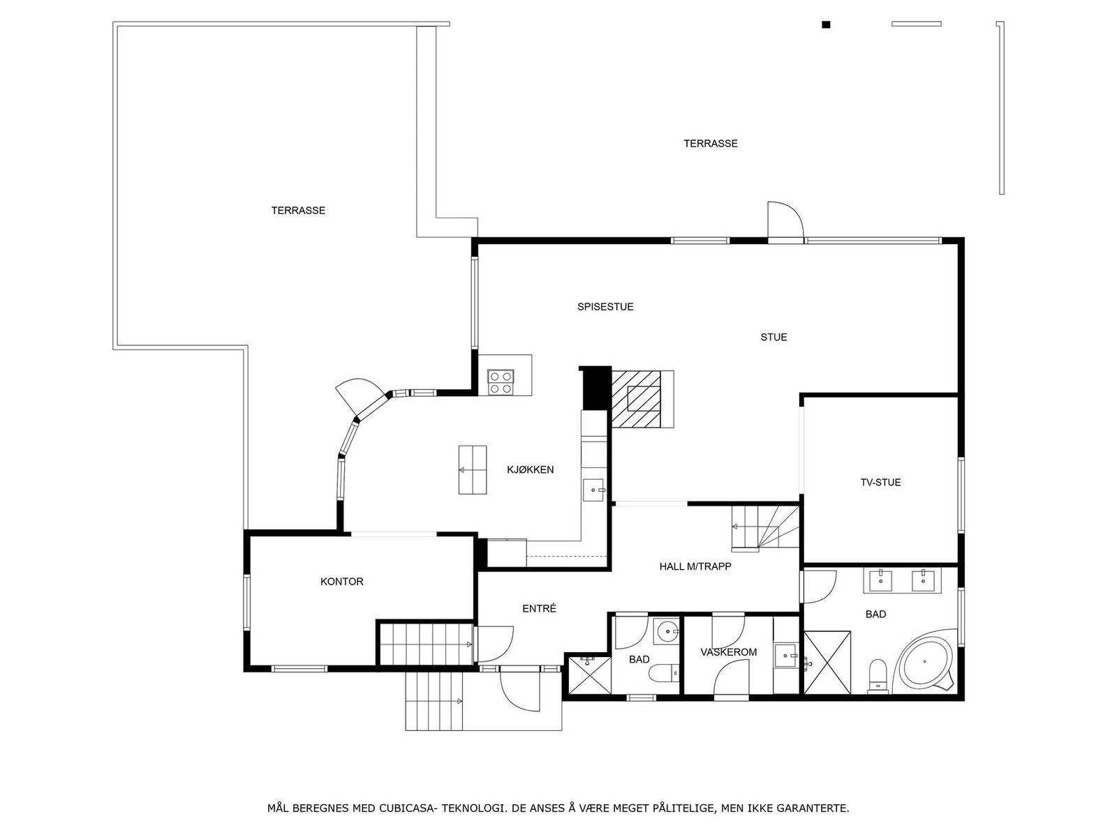 Plantegning 1. etasje Galleribilde