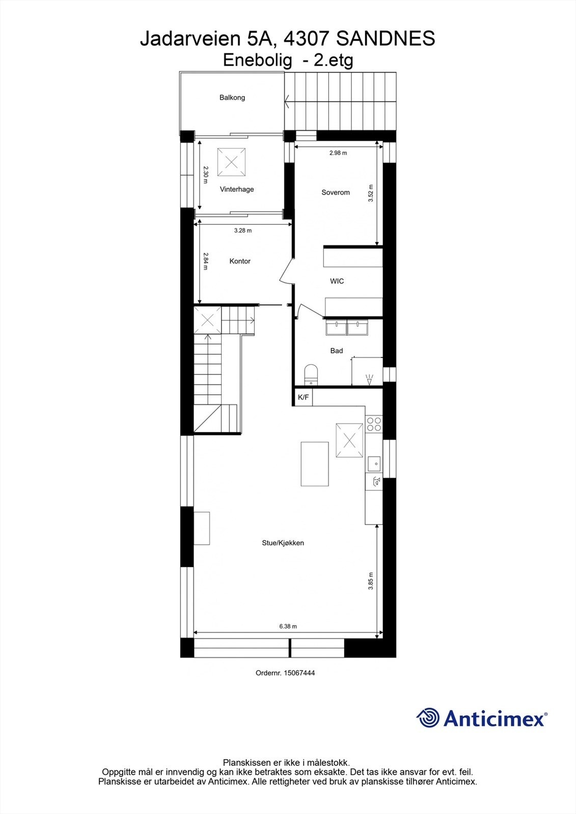 Plantegning 2.etg Galleribilde