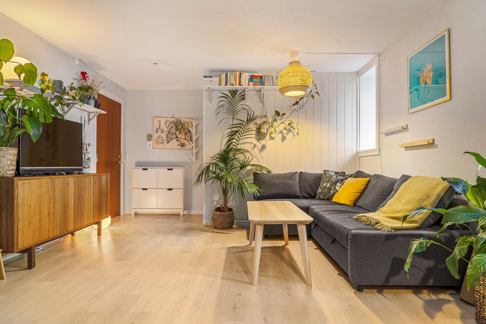 - Ved inngangen er det plass til skohyller eller skjenk - Galleribilde