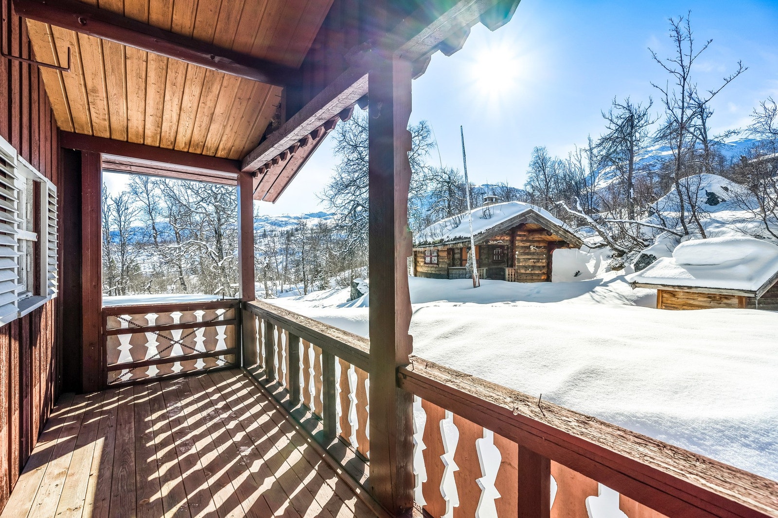 Overbygget veranda - sørvent og solrik Galleribilde