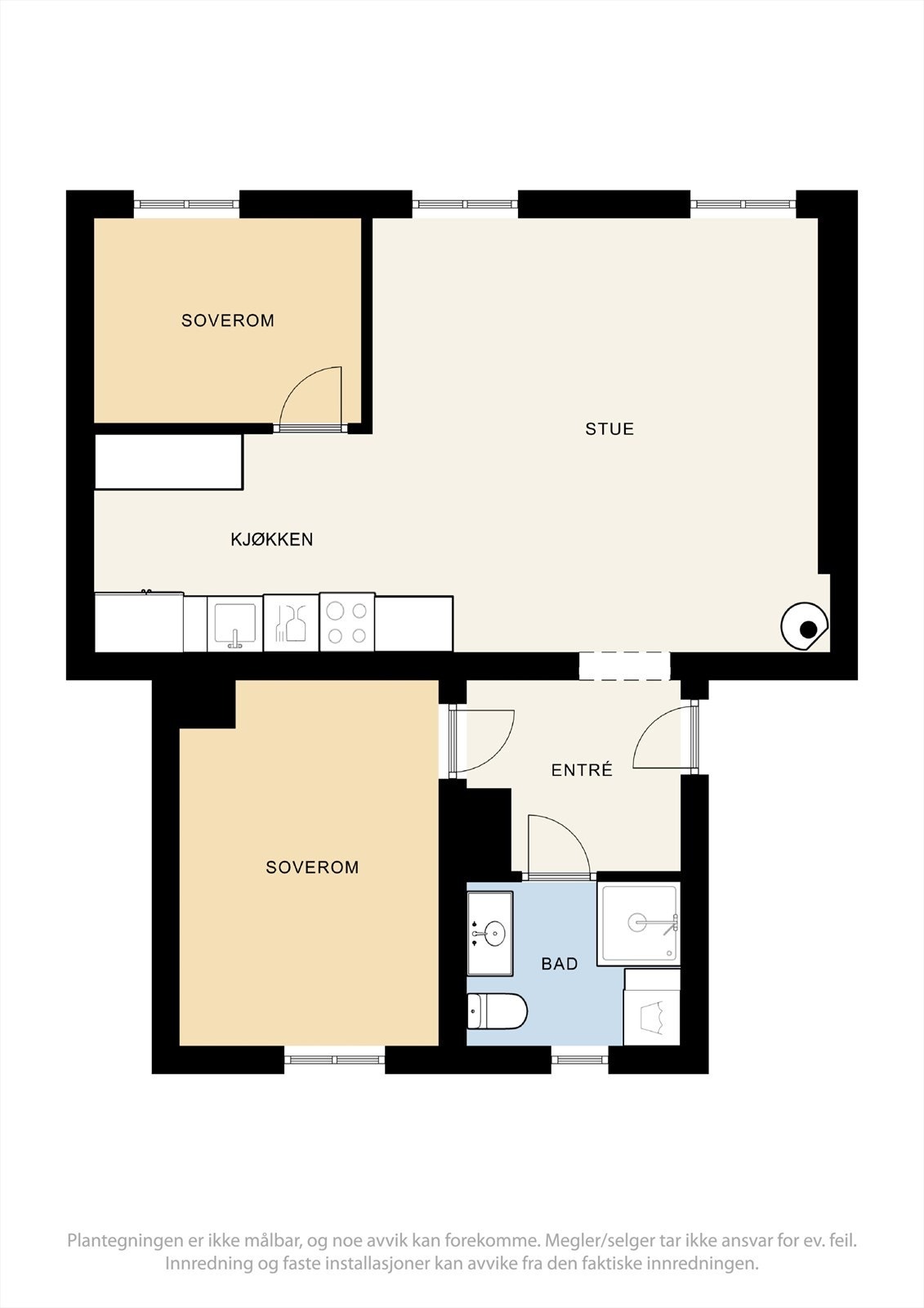 Leiligheten har en god planløsning med en fin rominndeling. Galleribilde