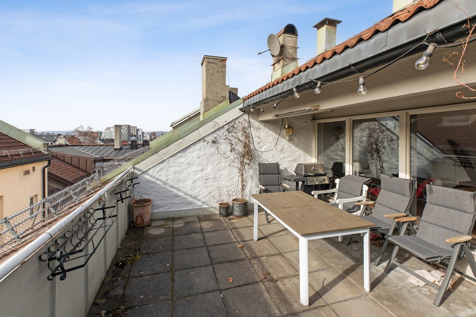 Som beboer i borettslaget har du tilgang til en felles takterrasse. Galleribilde