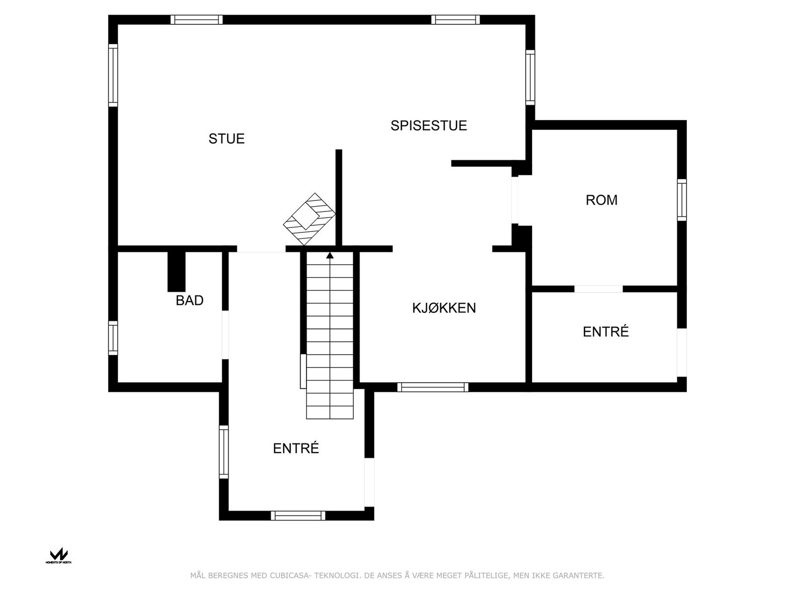 Plantegning 1. etasje Galleribilde