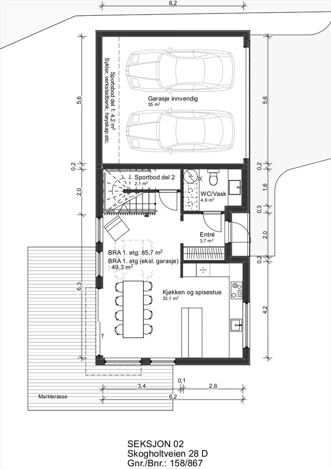 Plantegning - 1. etasje Galleribilde