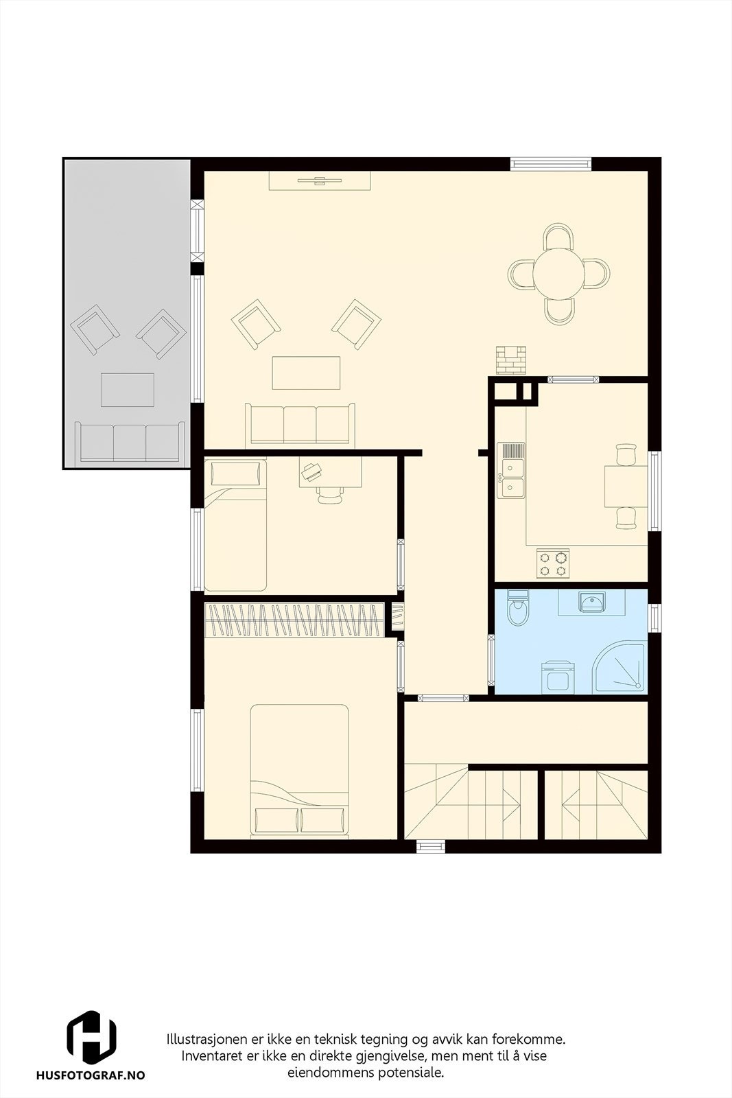 Plantegning 2. etg Galleribilde