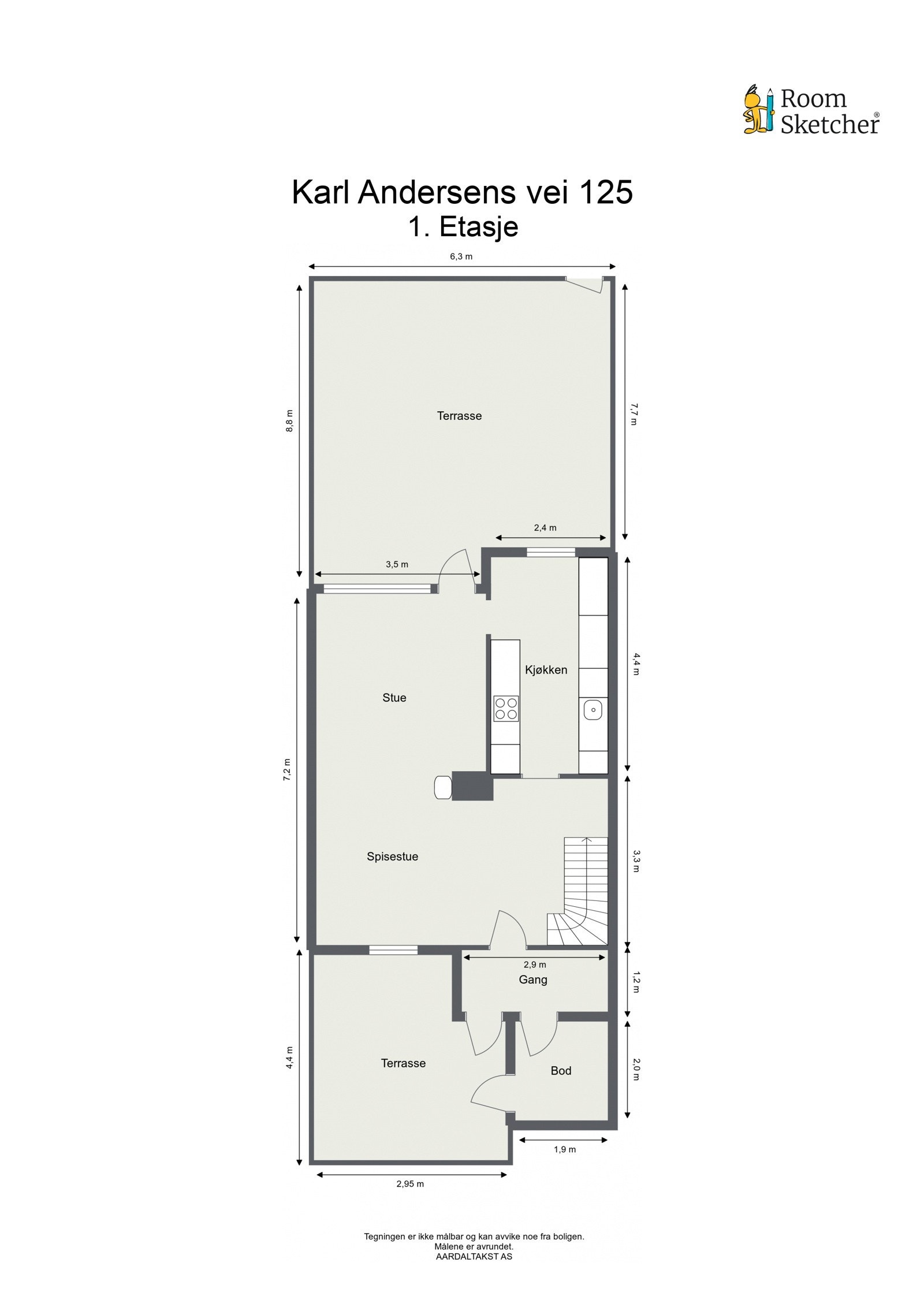 Planskisse første etasje. Galleribilde