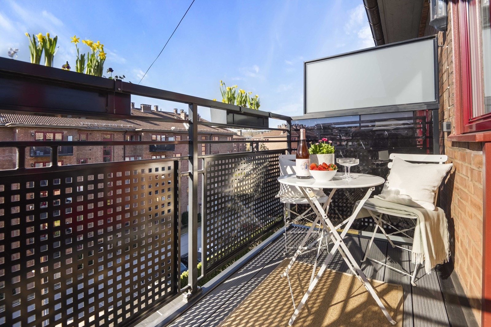 Vestvendt balkong på ca. 4 kvm. Galleribilde