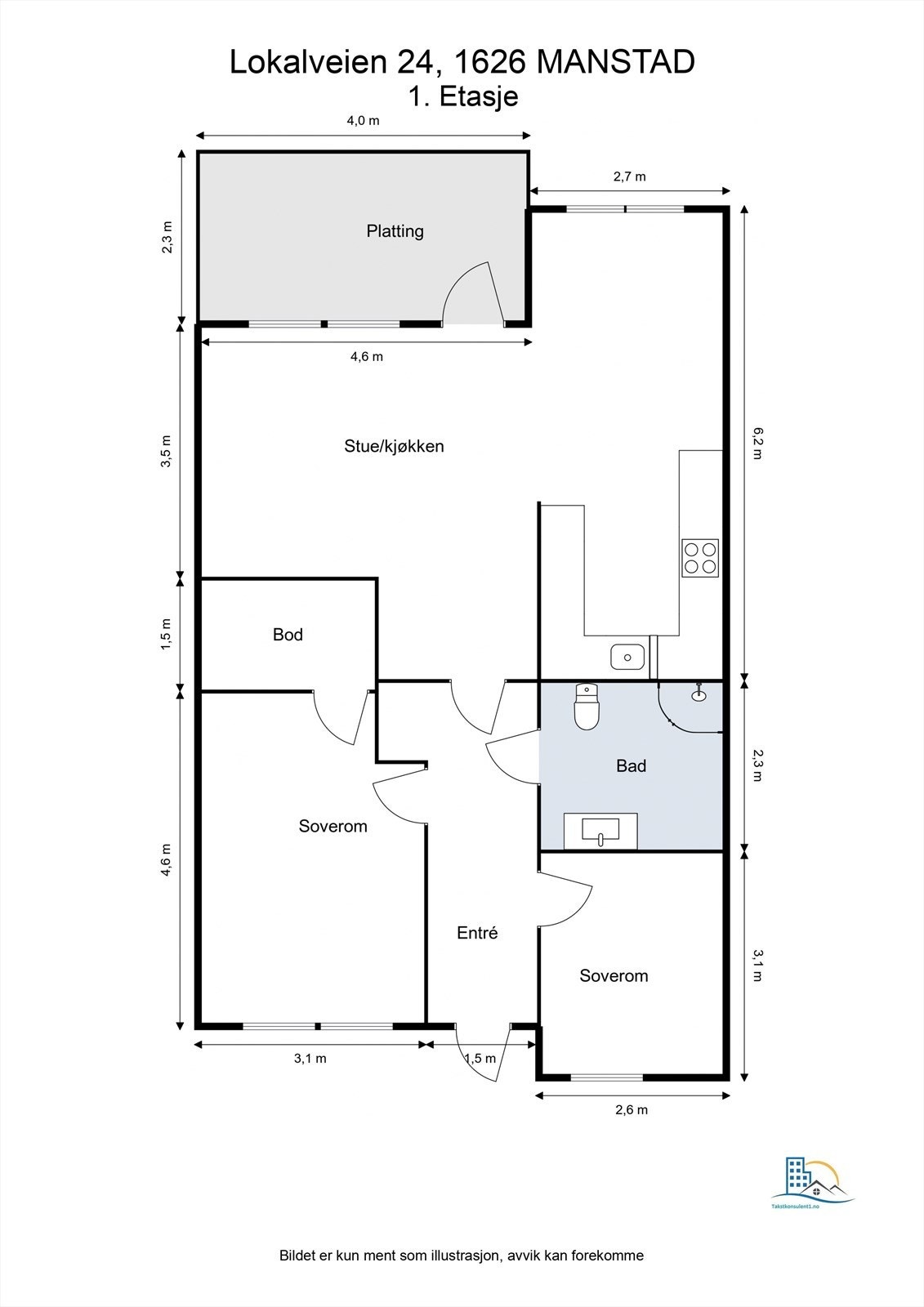 Leiligheten disponerer også kjellerbod på ca. 5 kvm. Galleribilde