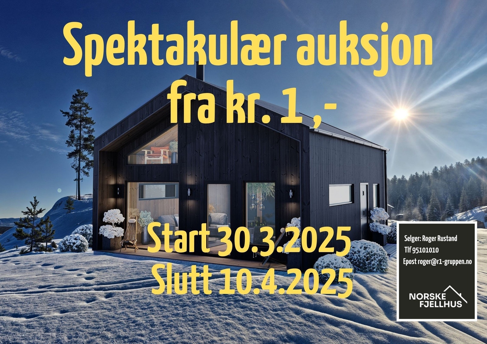 Vi kickstarter vårt nye hyttekonsept Smartbu C med en spektakulær auksjon! Galleribilde