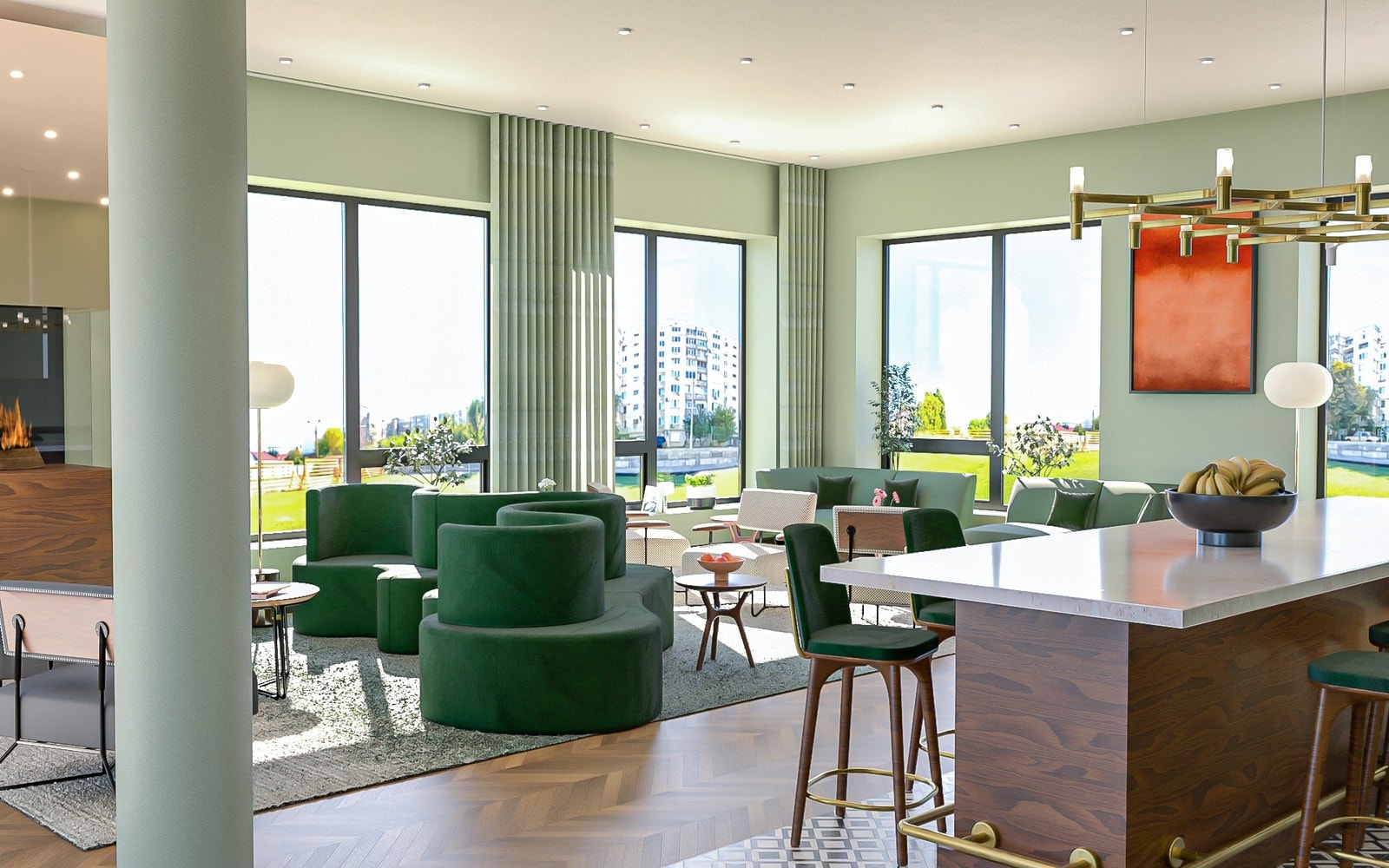 Illustrasjon dagligstue Galleribilde