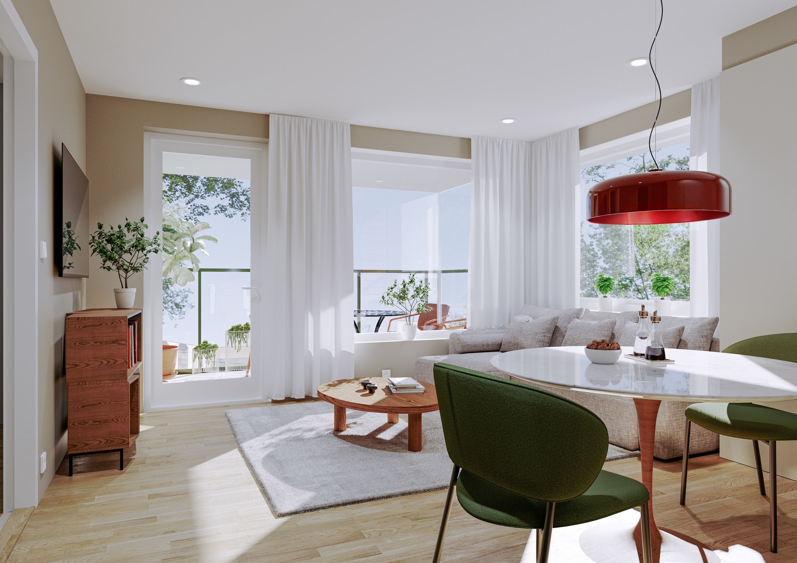 Illustrasjon leilighet Galleribilde