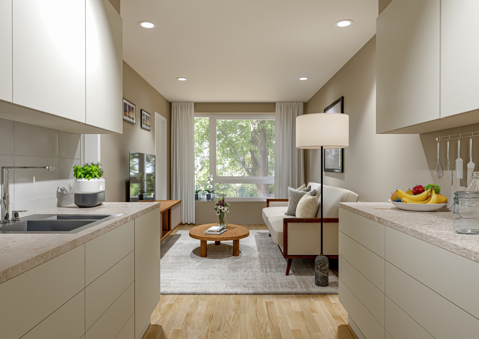 Illustrasjon leilighet Galleribilde