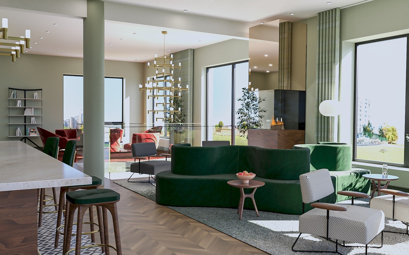 Illustrasjon dagligstue Galleribilde