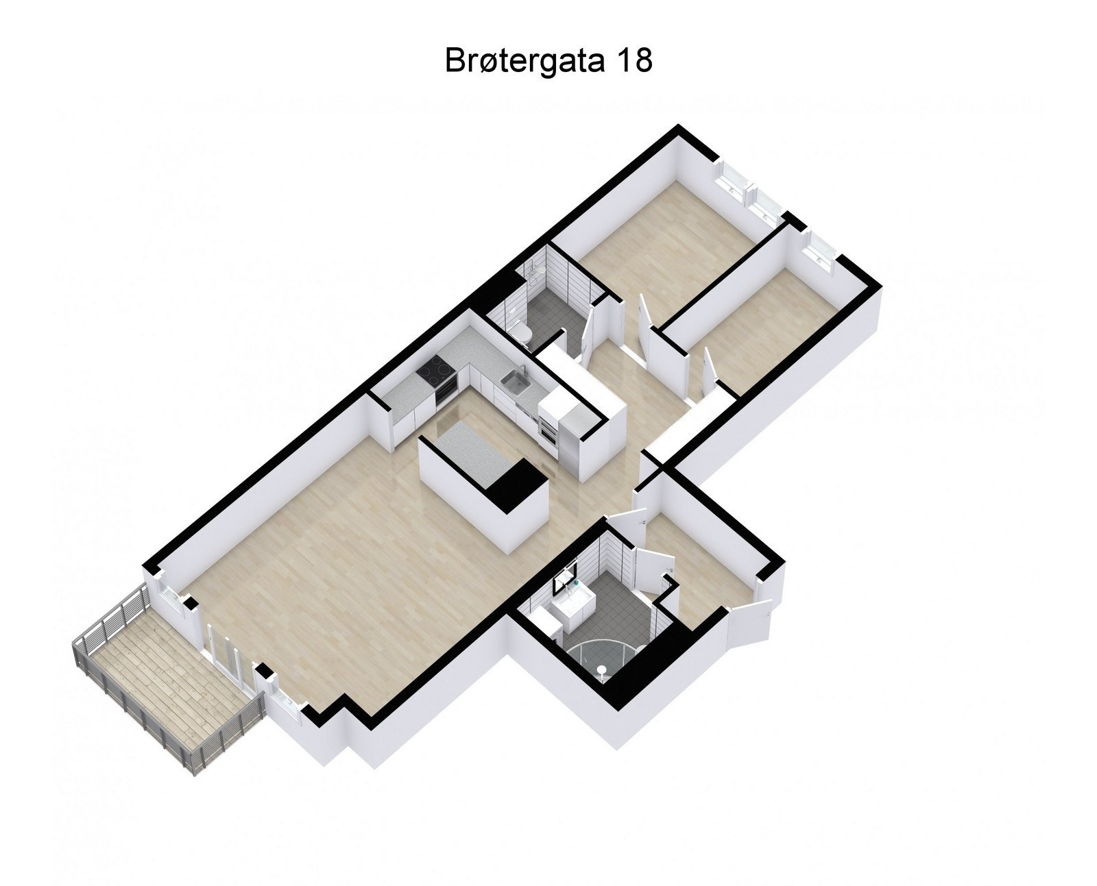 Plantegning over leiligheten Galleribilde