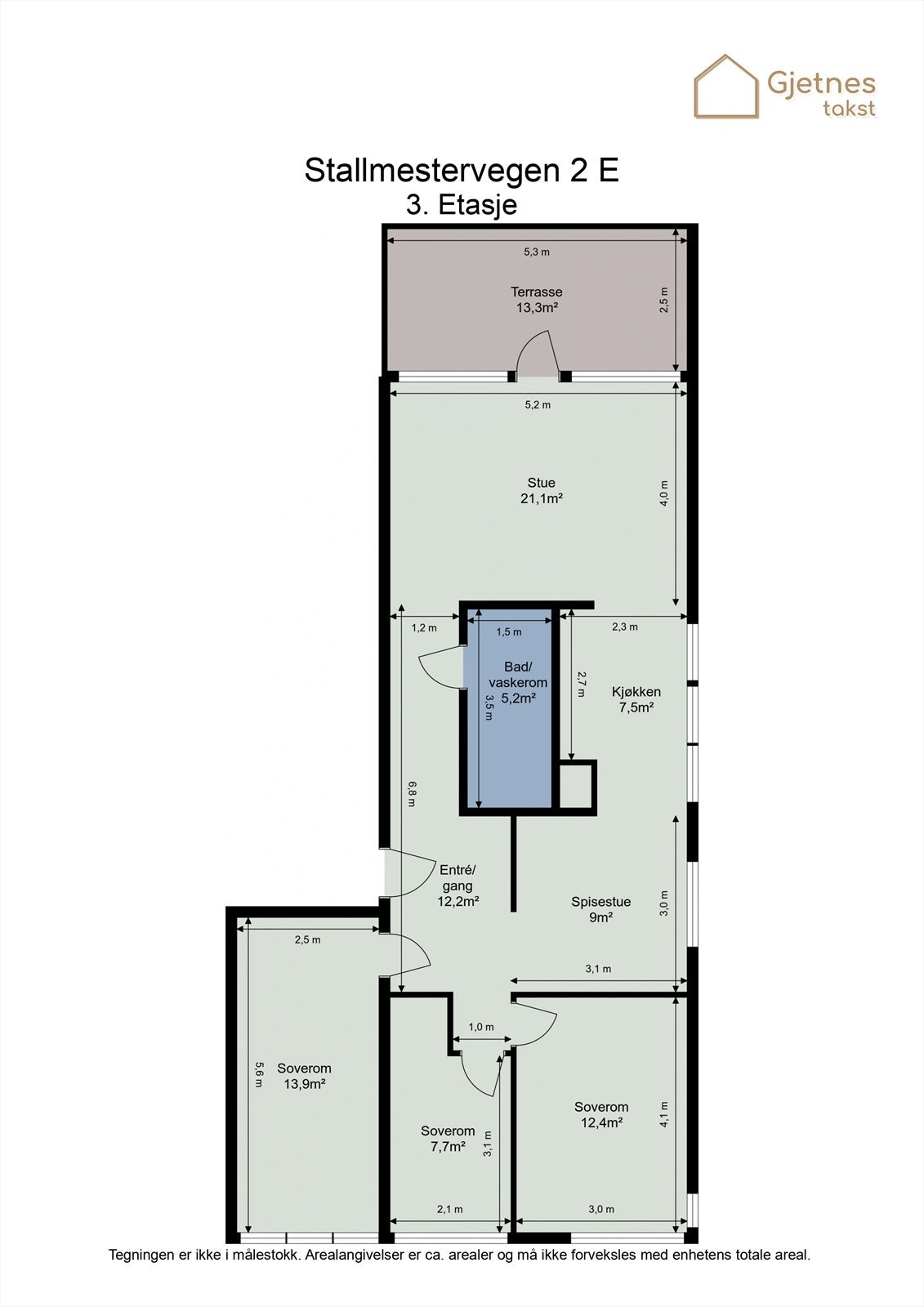 Ta en titt på planløsningen og gjør deg kjent med romfordelingen! Galleribilde