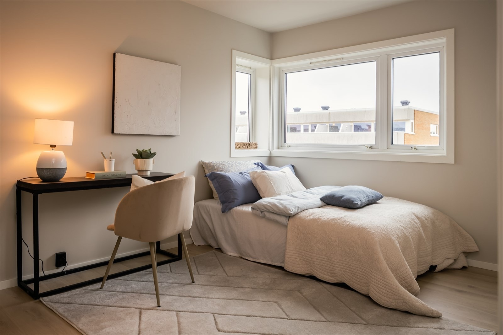 Her fra soverommet på 12,4 kvm. Galleribilde