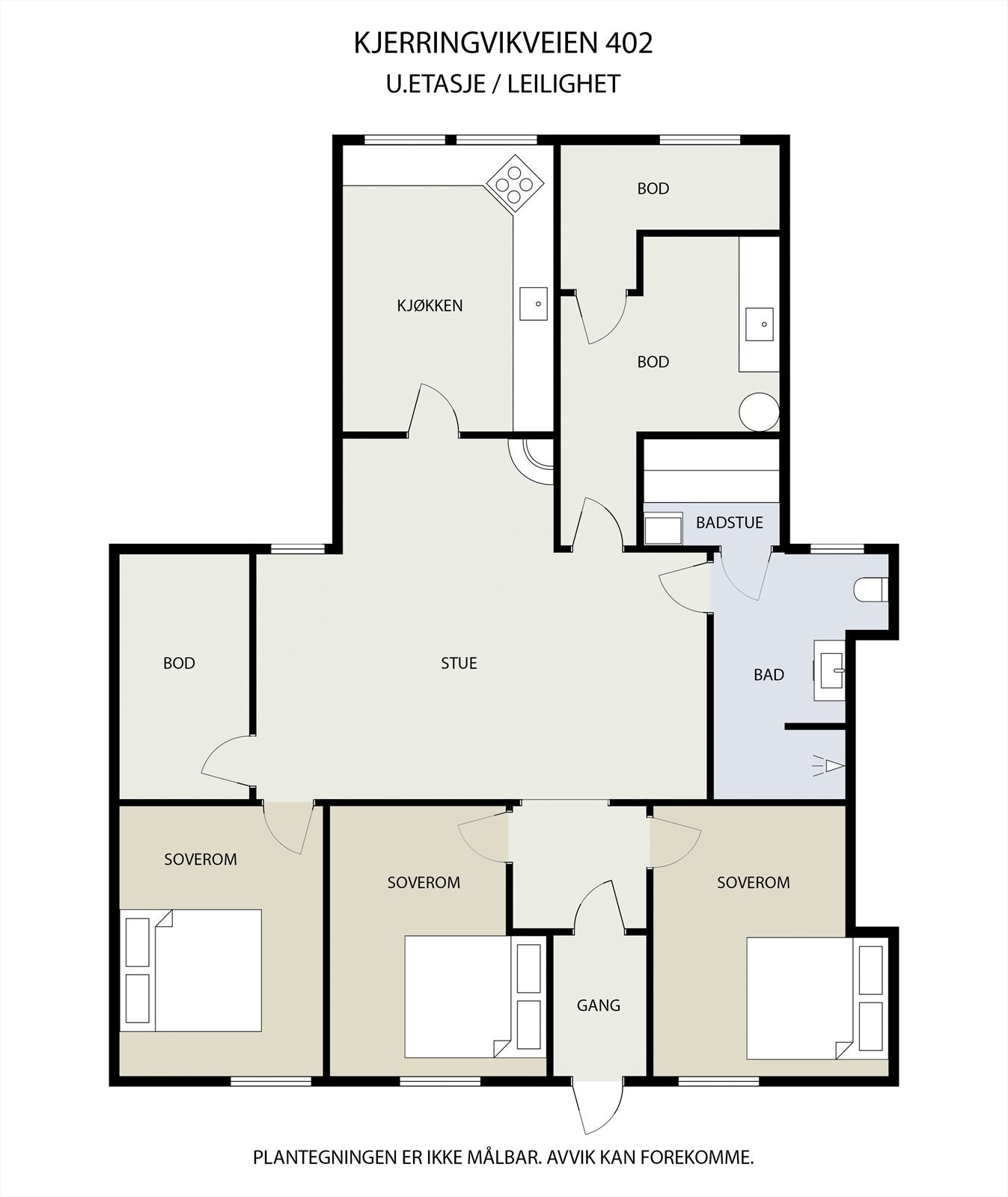 PlantegningLEILIGHET Galleribilde