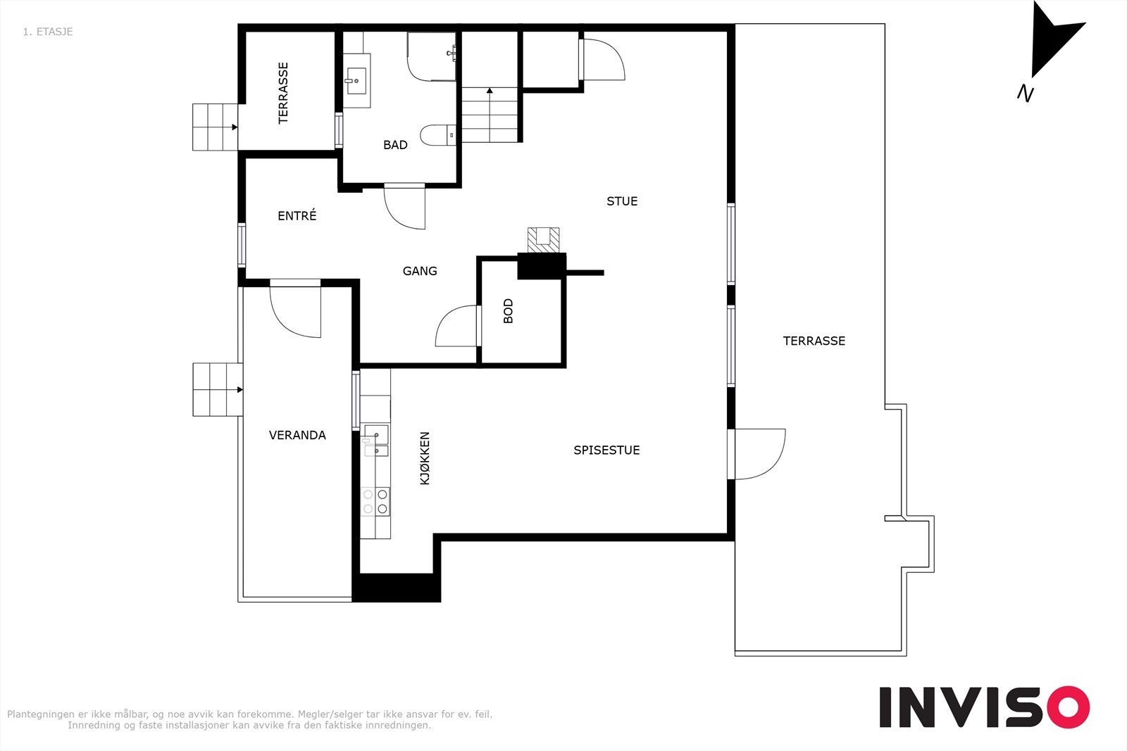 Plantegning 1. etasje Galleribilde