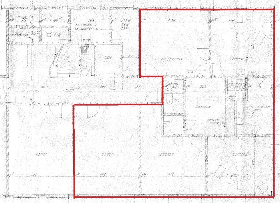 Plantegning 3 etg. Galleribilde
