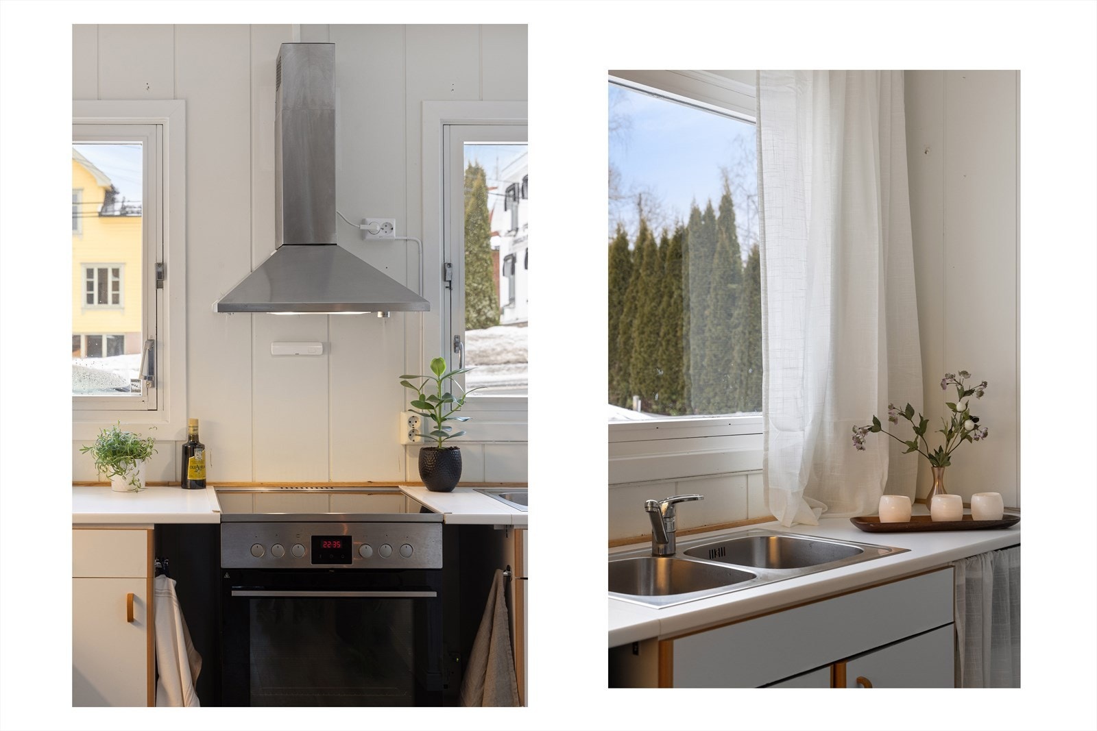 Avtrekksvifte med utkast til friluft. Lyst og fint med flere vindusflater Galleribilde