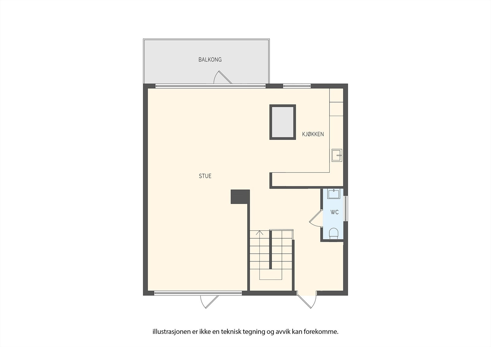 Plantegning 1. etasje Galleribilde