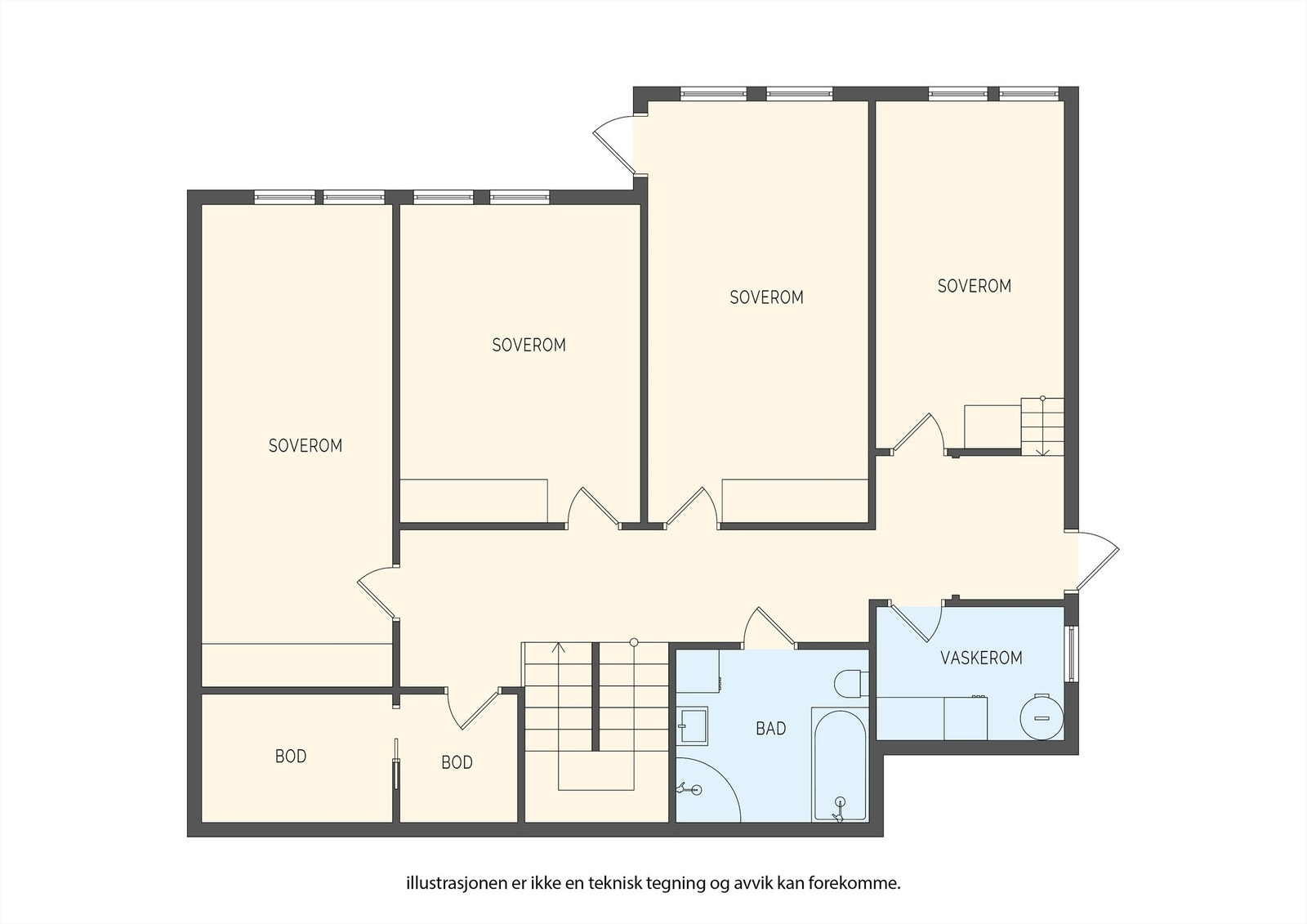 Plantegning underetasje Galleribilde