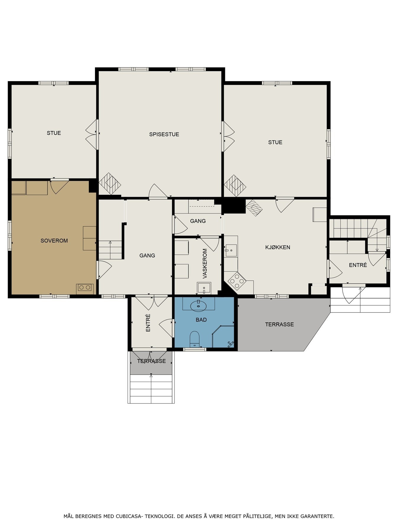 2D plantegning 1. etasje Galleribilde