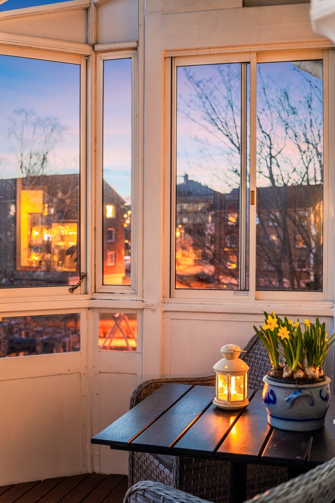 Balkongen har en koselig atmosfære. Galleribilde