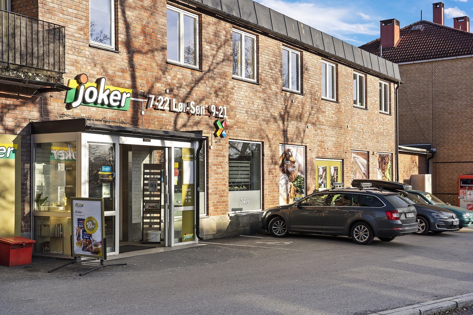 Kun en kort spasertur unna finner du Joker som er åpen hele døgnet, alle dager. Her er også Jafs som nylig har kommet på Teisen. Galleribilde