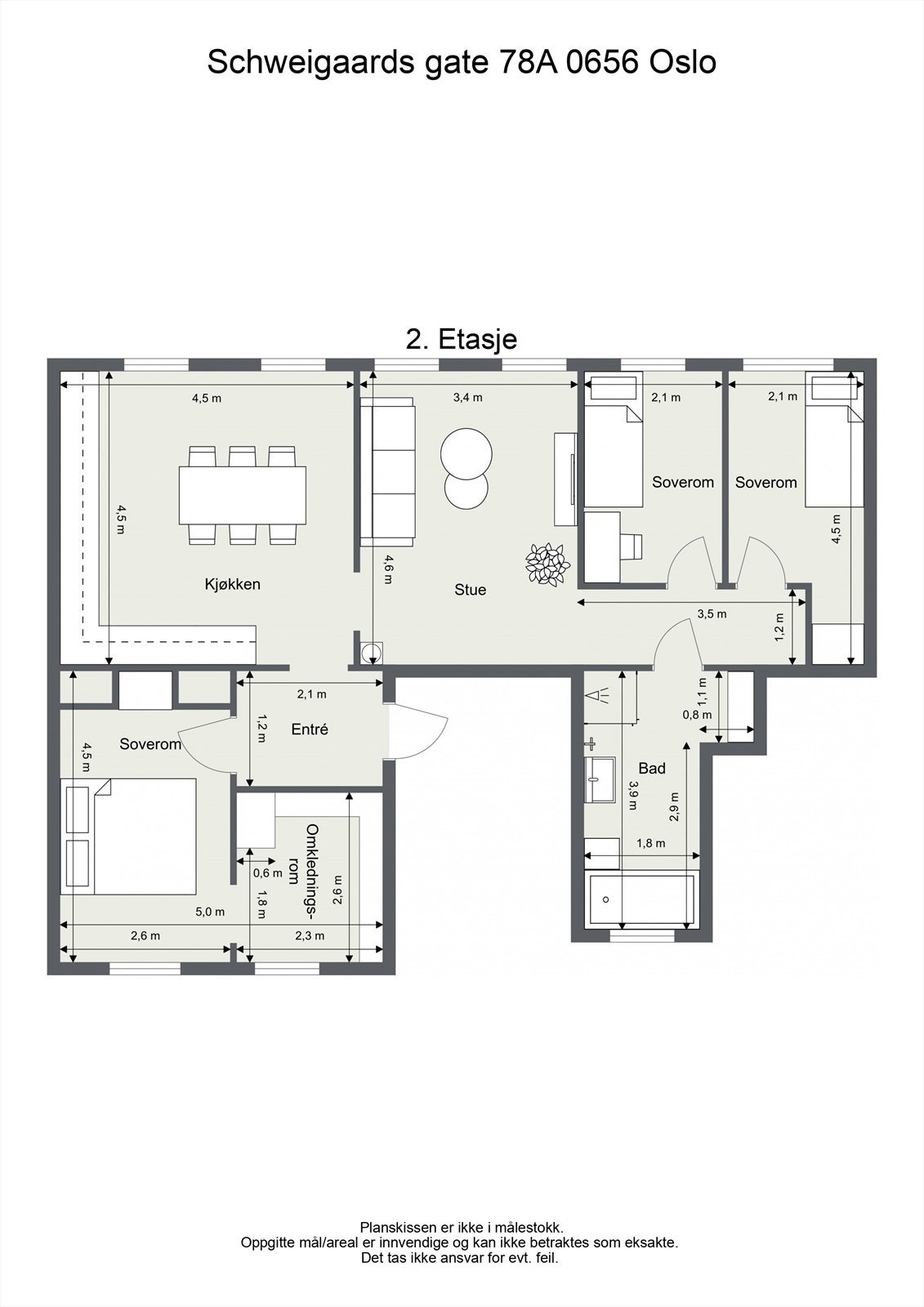 Planskisse - Boligen har i dag en utrolig praktisk planløsning. Galleribilde